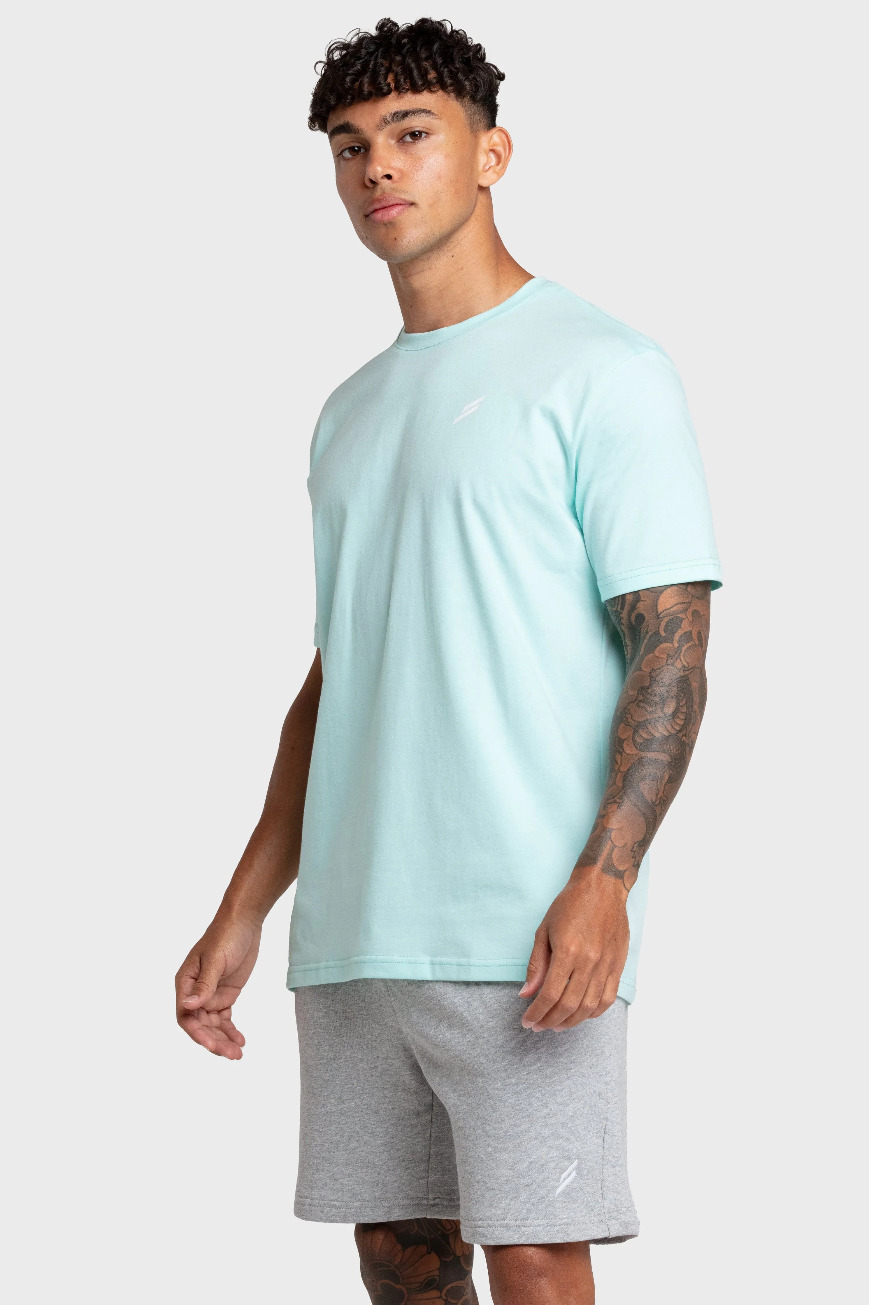 Essential Regular Fit Tee - Aqua Blue