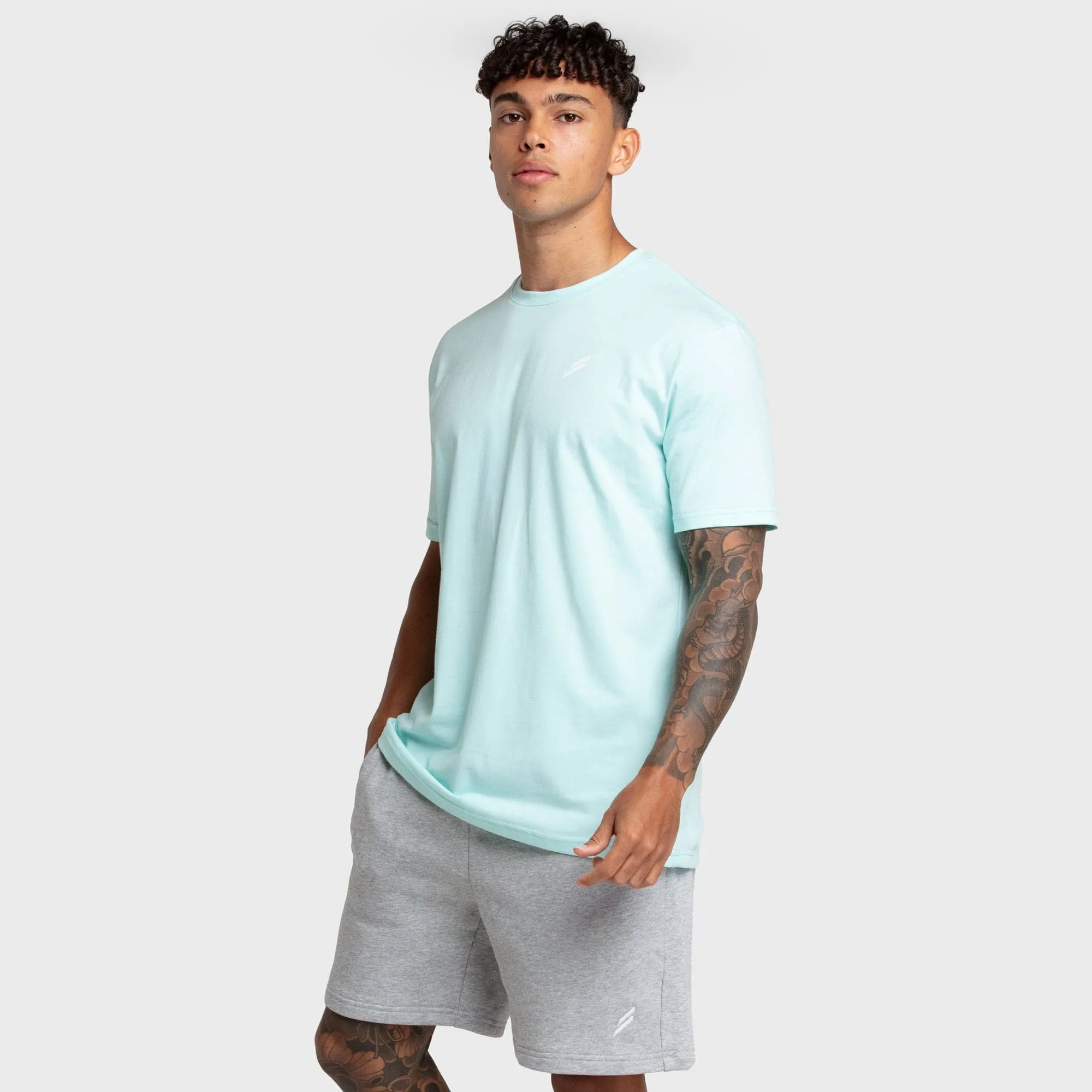 Essential Regular Fit Tee - Aqua Blue