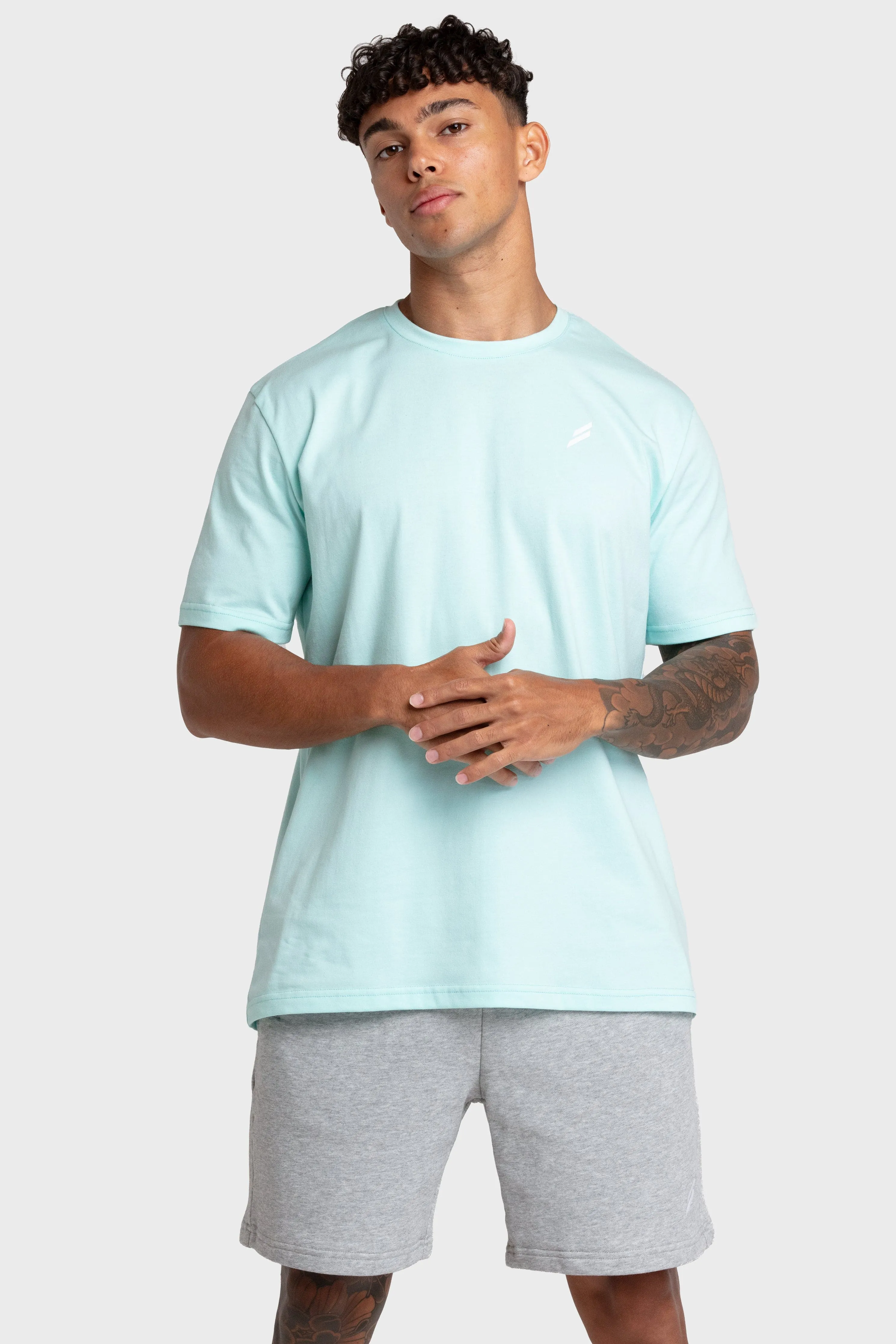 Essential Regular Fit Tee - Aqua Blue