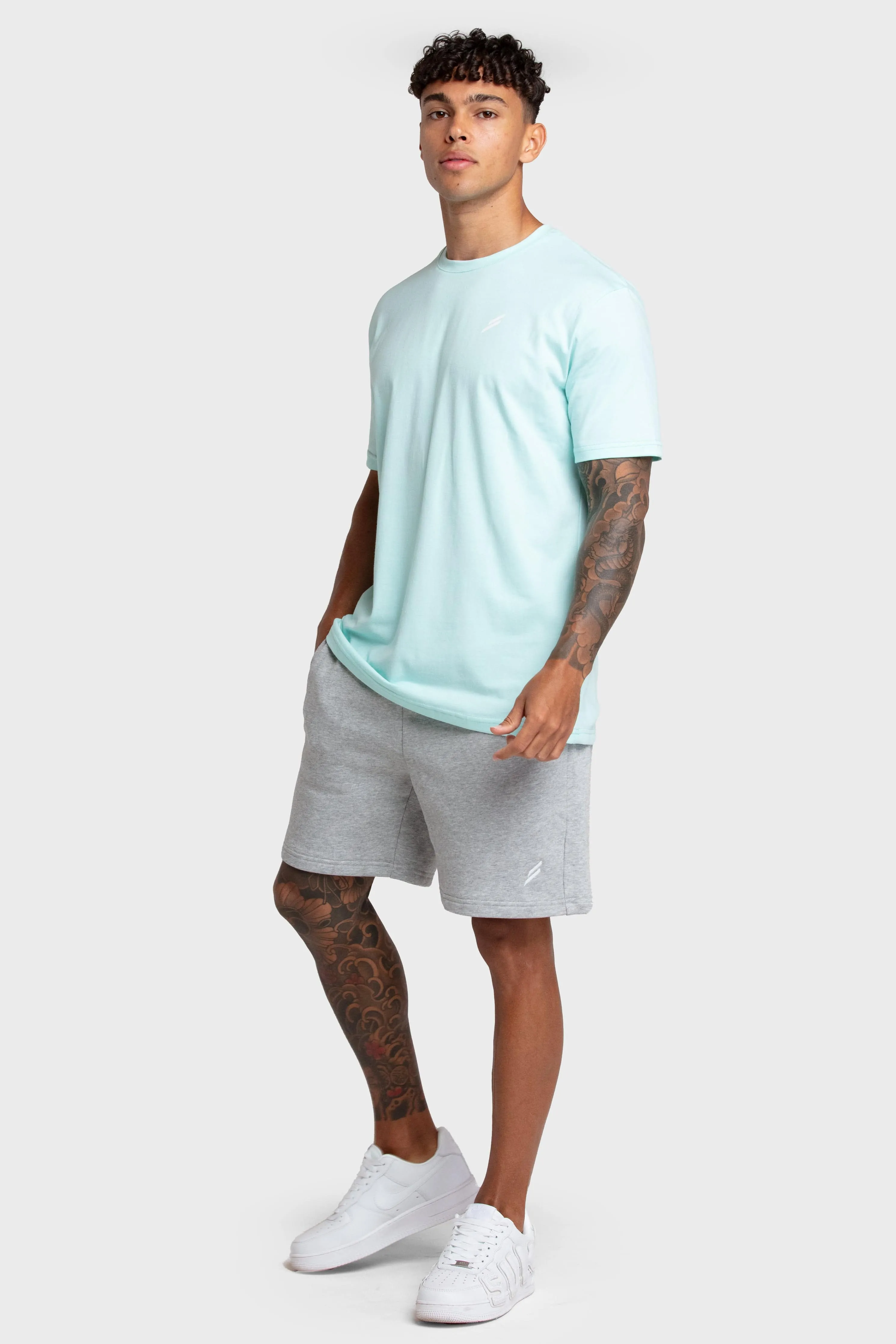 Essential Regular Fit Tee - Aqua Blue