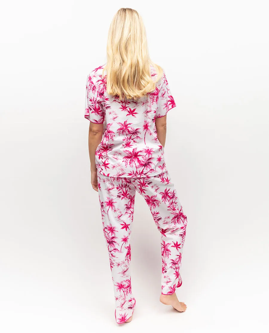 Hailey Womens Palm Print Pyjama Set