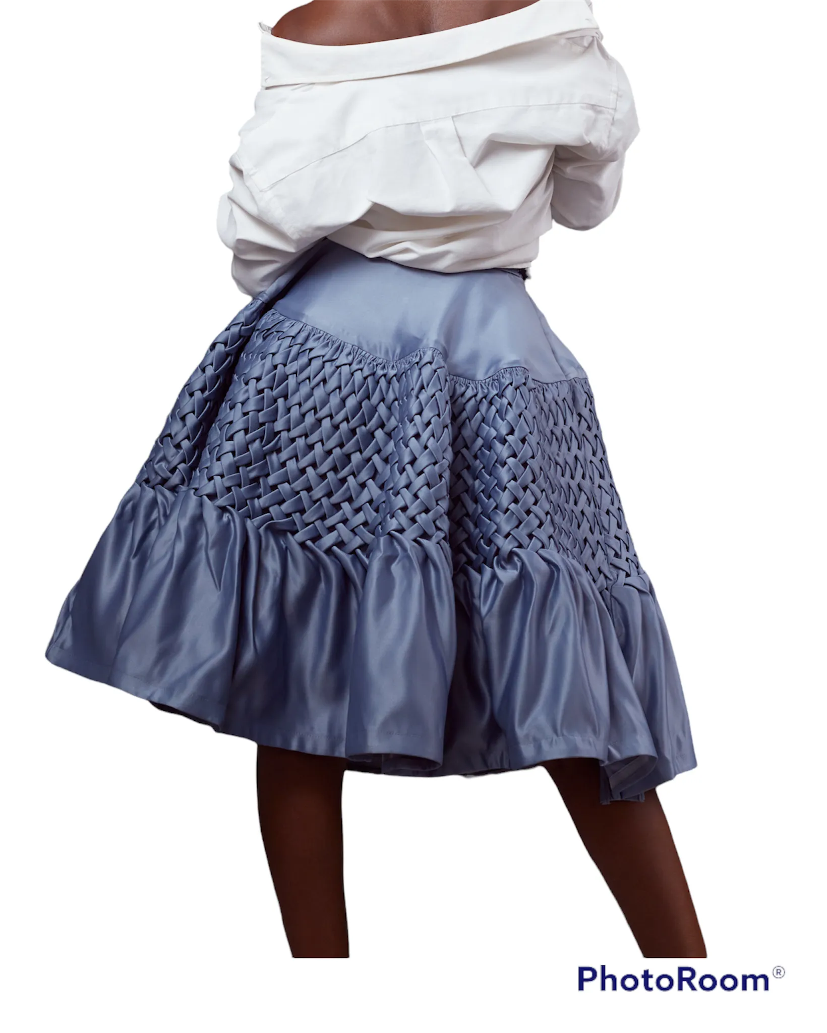 Hand-Smocked Midriff Flare Skirt