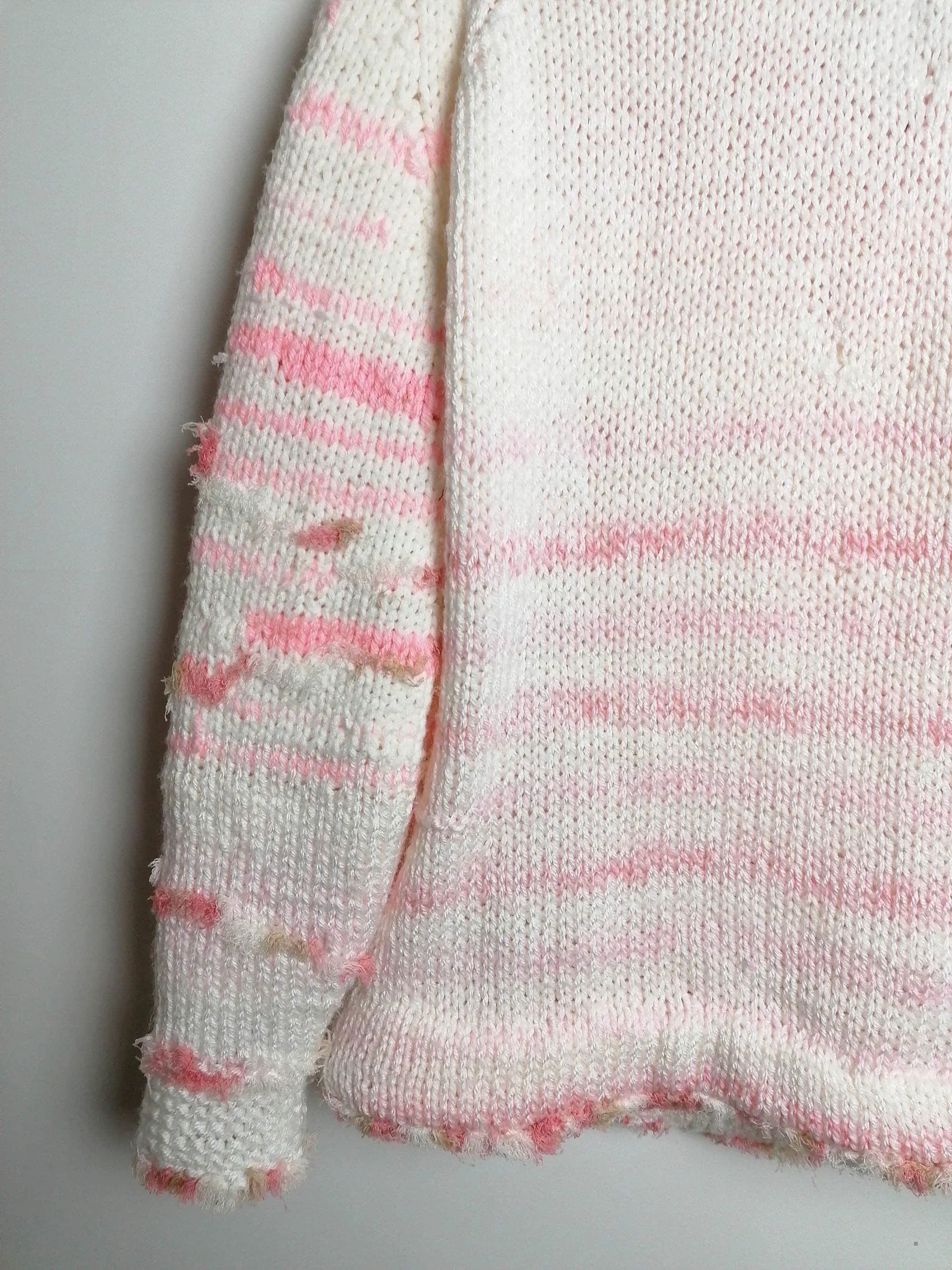 Handmade Fluffy Cotton Candy Sweater - size M-L