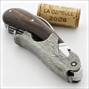 Laguiole Magnum Damascus Desert Ironwood Corkscrew