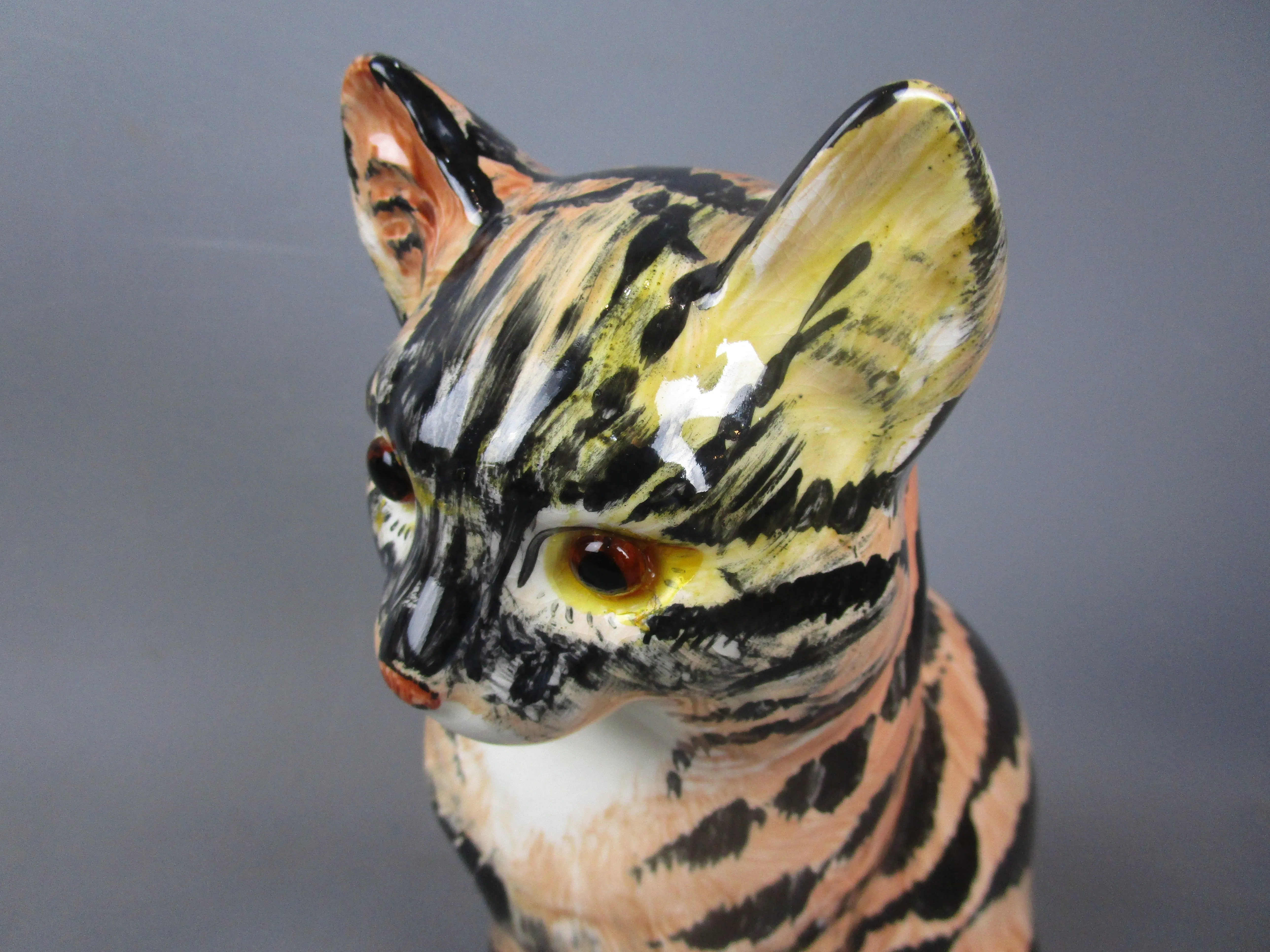 Large NP Wales Studio Pottery Cat Vintage Art Deco c1930