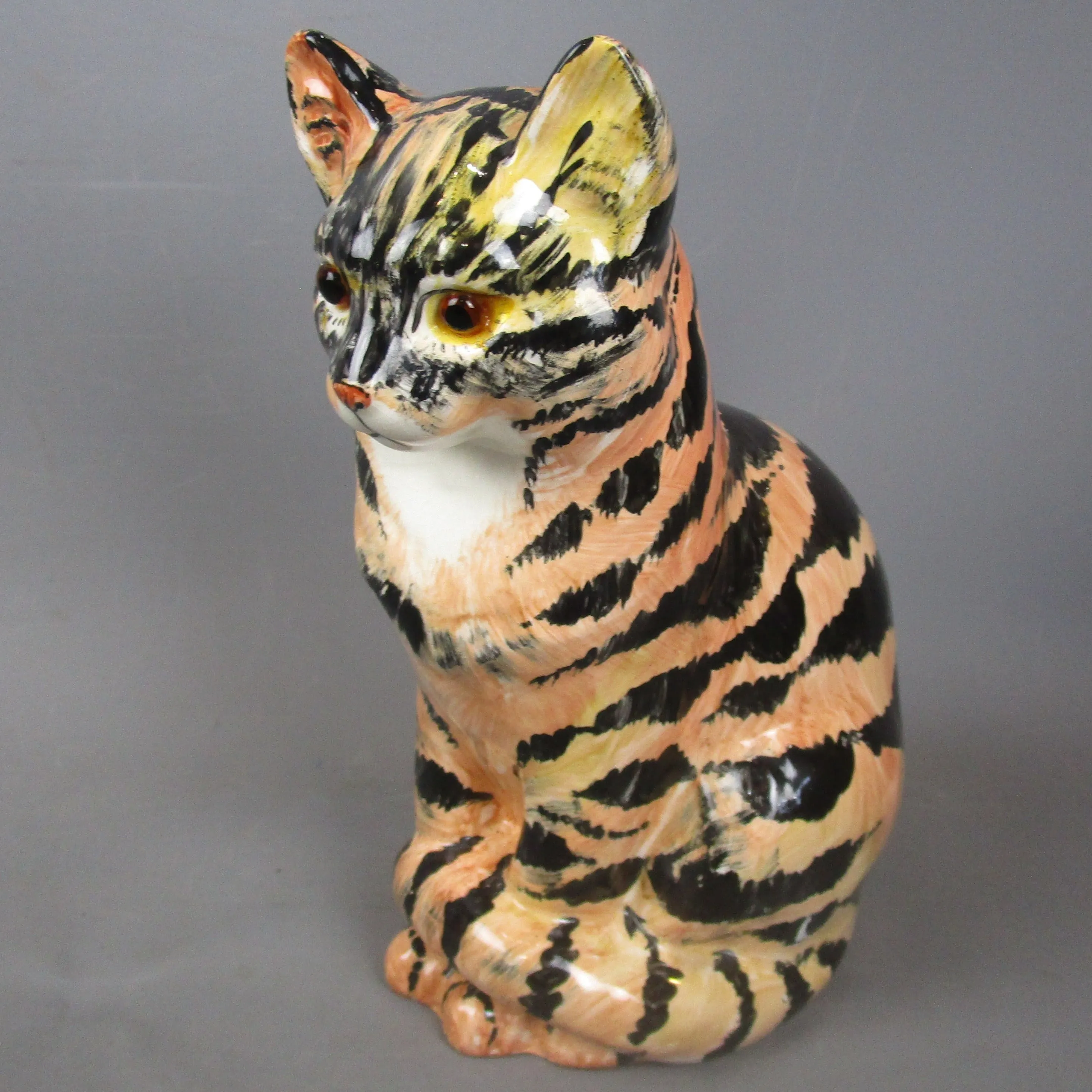 Large NP Wales Studio Pottery Cat Vintage Art Deco c1930