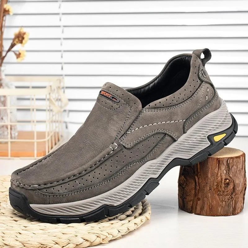 Leather Men's Casual Shoes: Sneakers, Outdoor Loafers, GW418