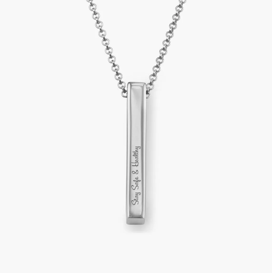 Long 3D Bar Necklace