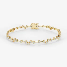 Luna Raindrop Infinity Bracelet Yellow Gold