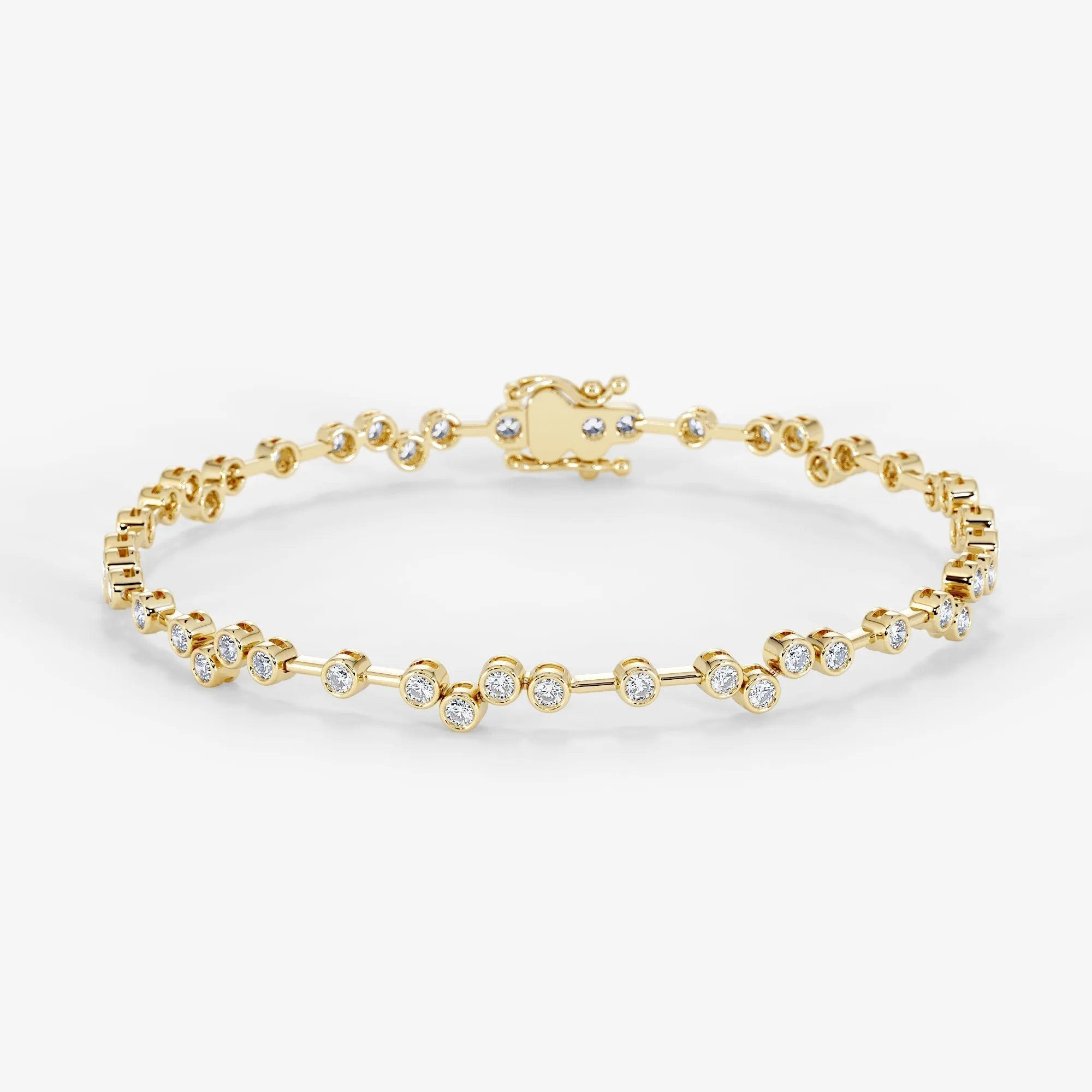 Luna Raindrop Infinity Bracelet Yellow Gold