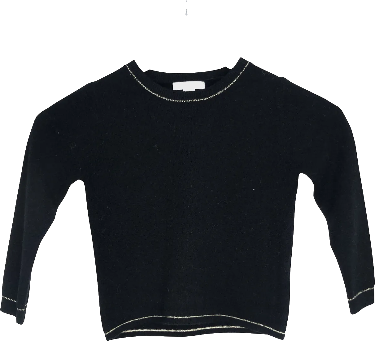 Marie Chantal Black Cashmere And Wool Blend Angel Wing Top 6 Years