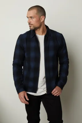 MARK ZIP-UP PLAID SHIRT