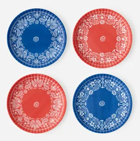 Melamine Americana Summer Plates - Set of 4 - Final Sale 40% off