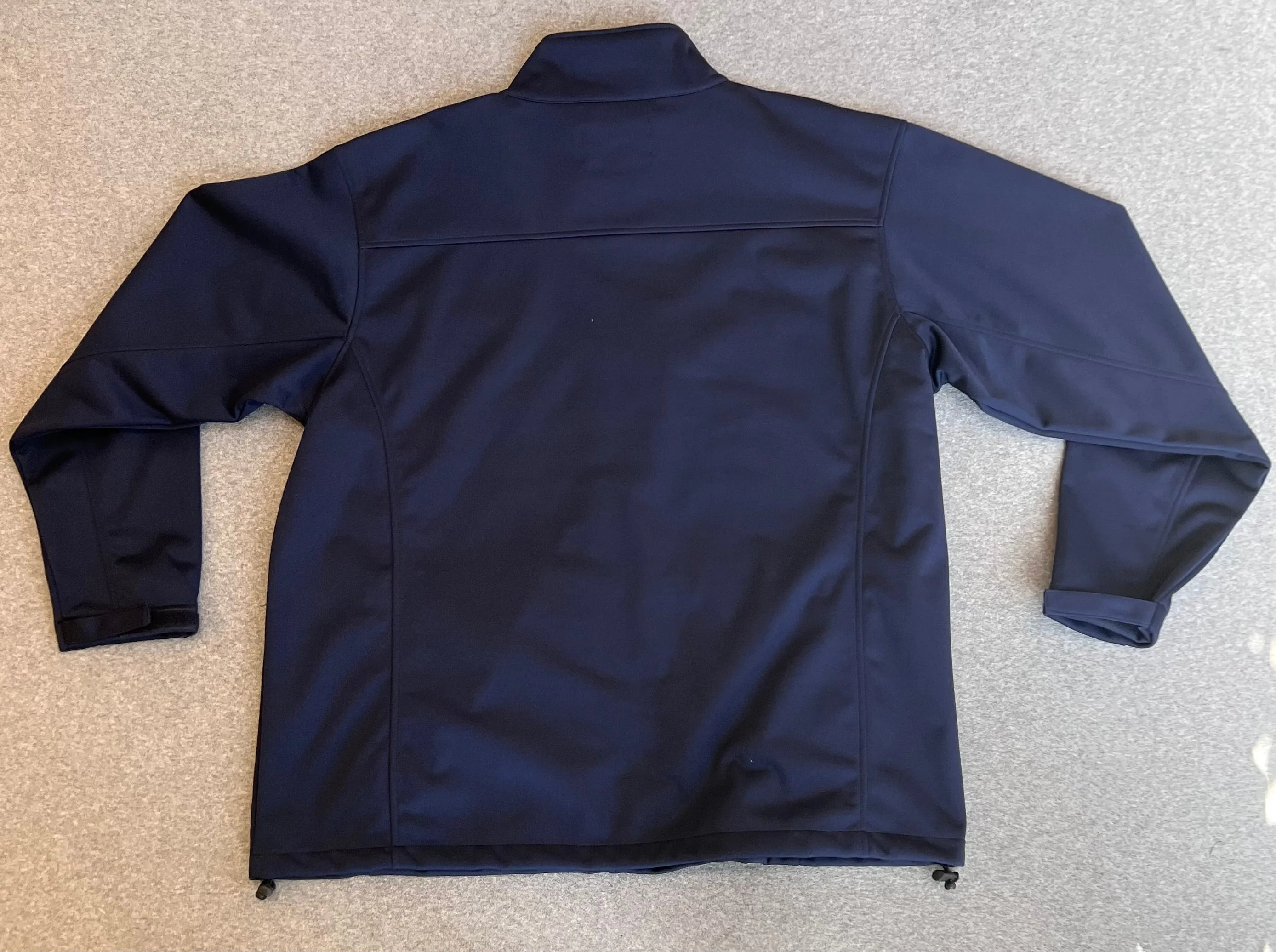 Mens Navy Blue Embroidered Full Zip