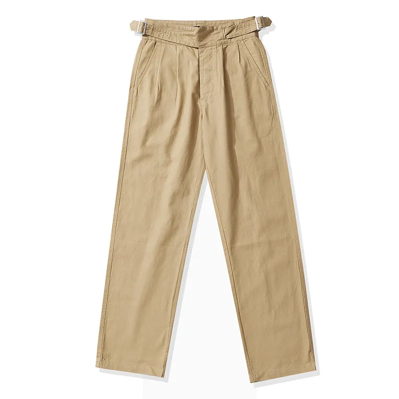 Men's Retro Casual Khaki British Army Gurkha Bermuda Trousers