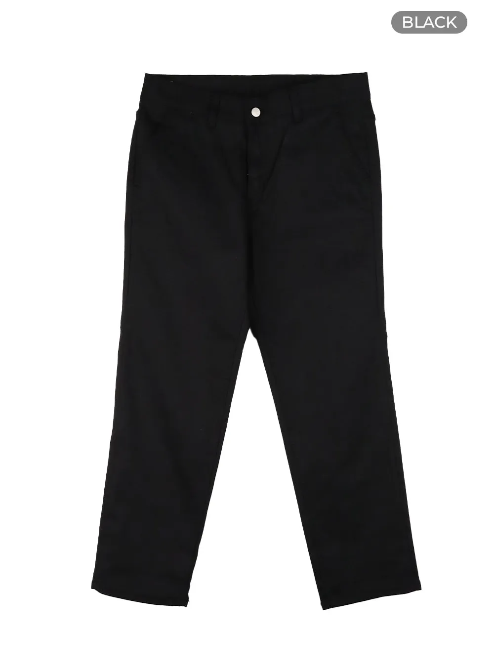 Men's Solid Cotton Straight Pants IA401