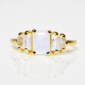 Moonstone Deco Ring