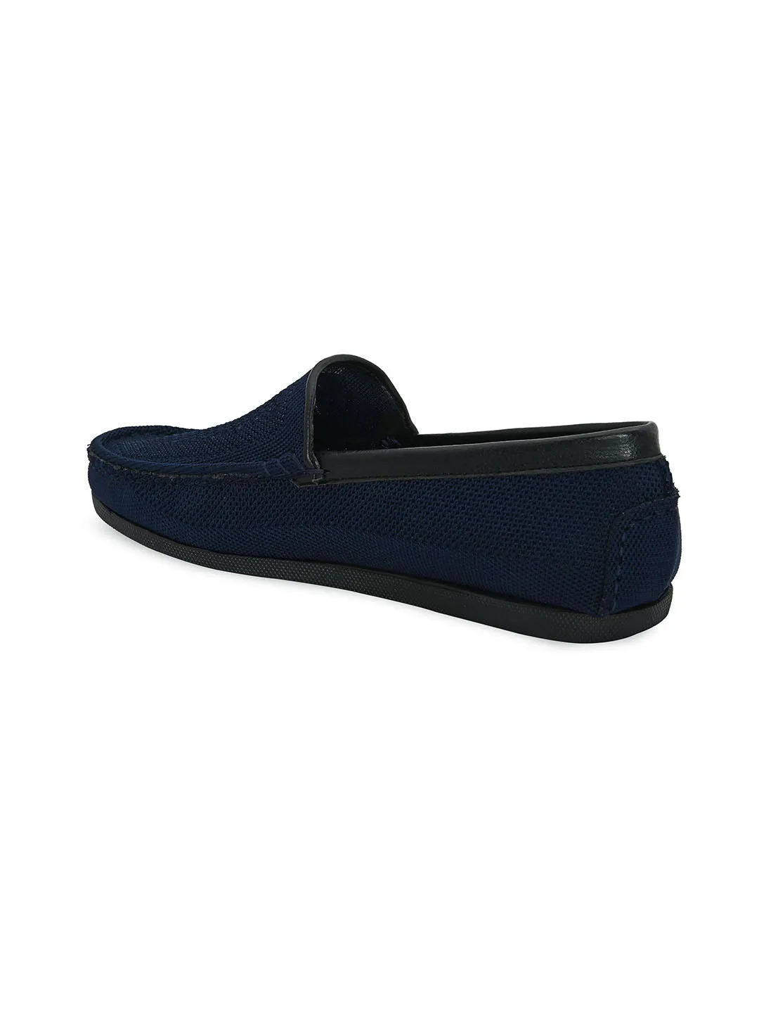 Navy Blue Knitted Loafers