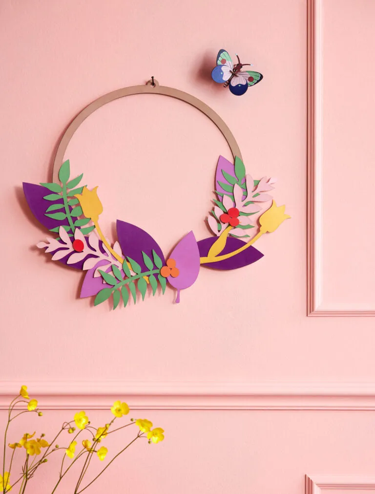 Paper Pop Outs Wreath