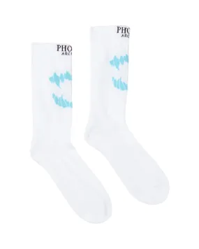 Phobia White stocking with Demon Bite PHA00305 blue mouth one size 