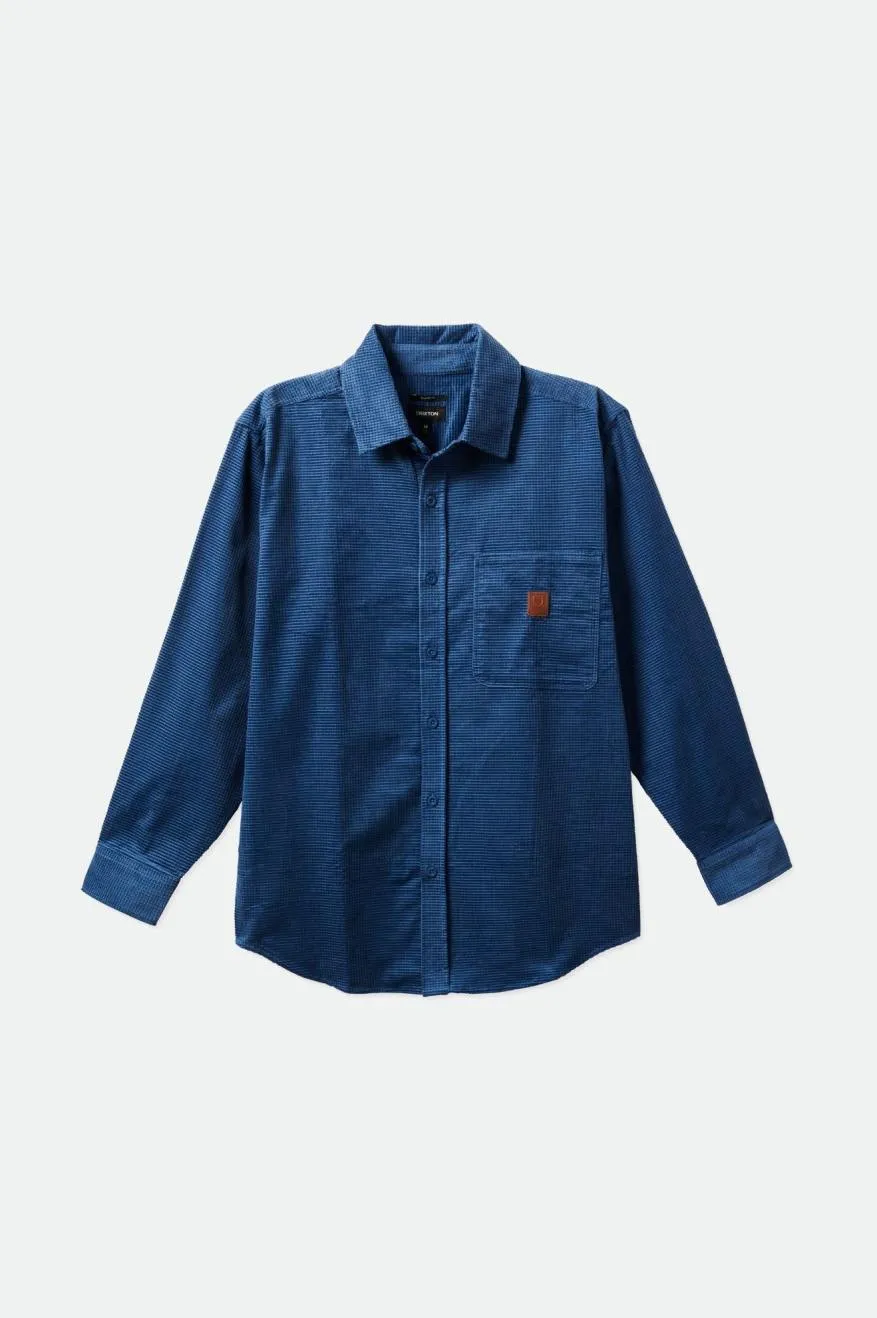 Porter L/S Waffle Corduroy - Joe Blue