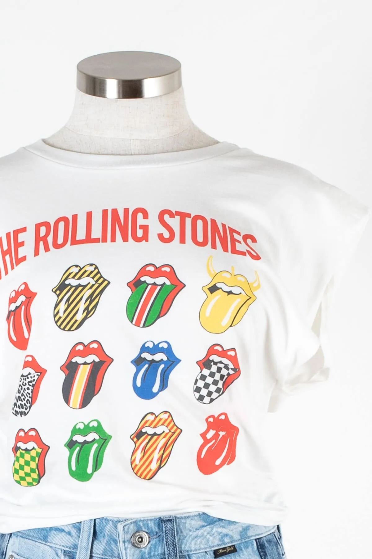 Rolling Stones 12 Tongues Banded Tee