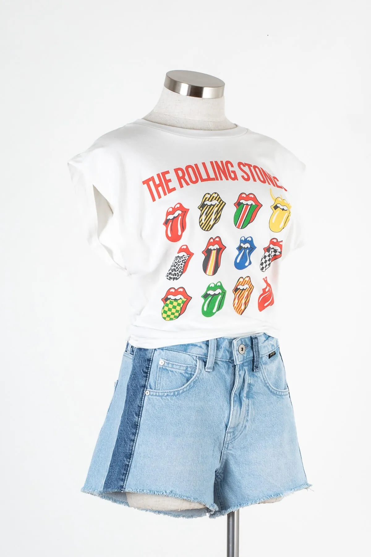 Rolling Stones 12 Tongues Banded Tee