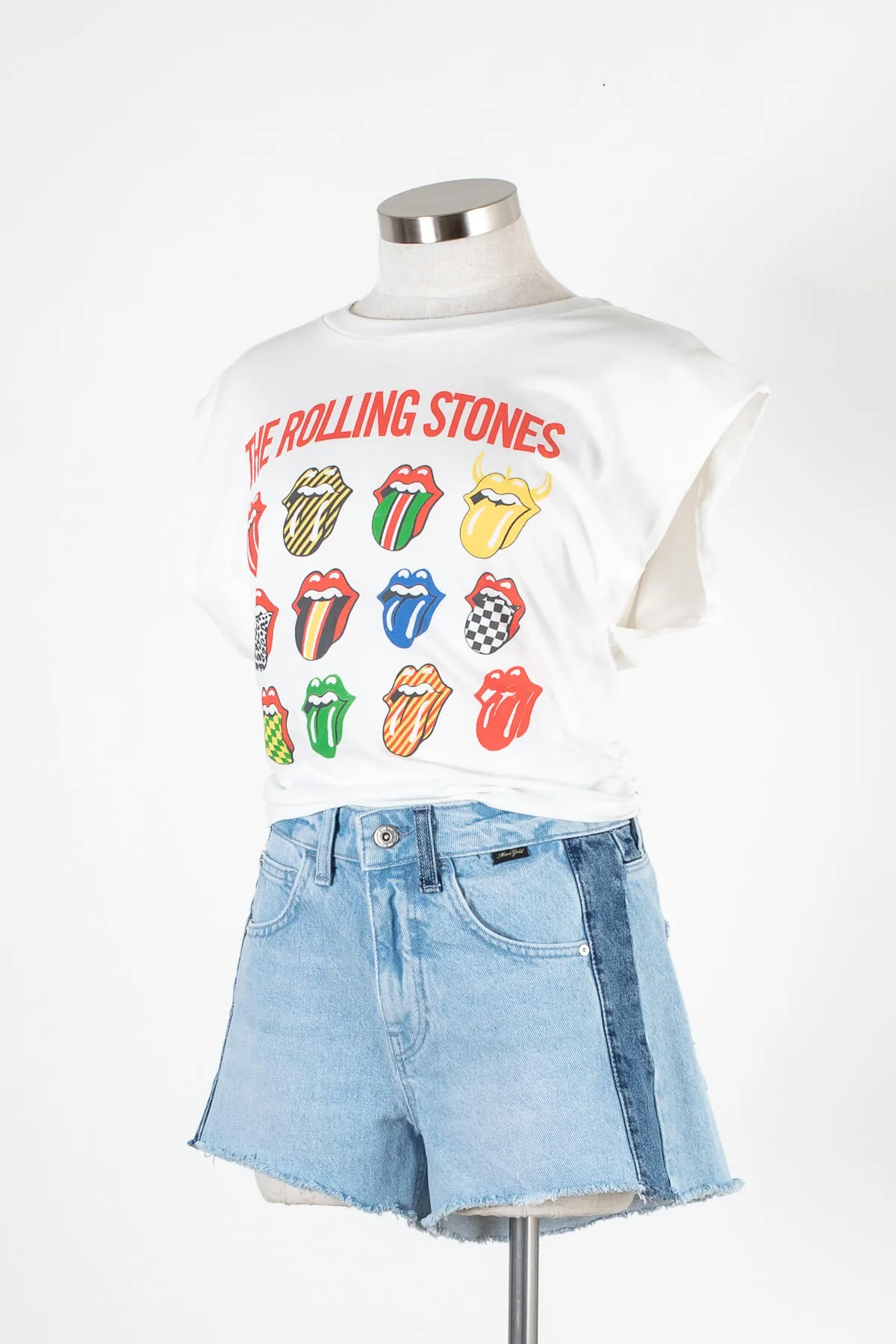 Rolling Stones 12 Tongues Banded Tee