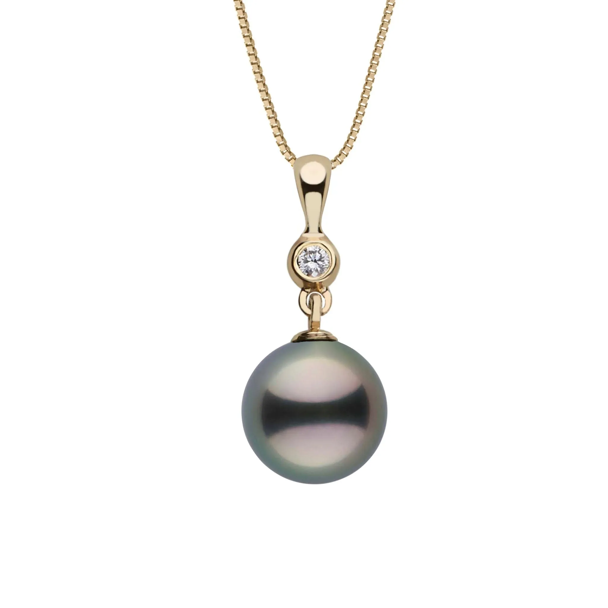 Romantic Collection 10.0-11.0 mm Tahitian Pearl & Diamond Pendant