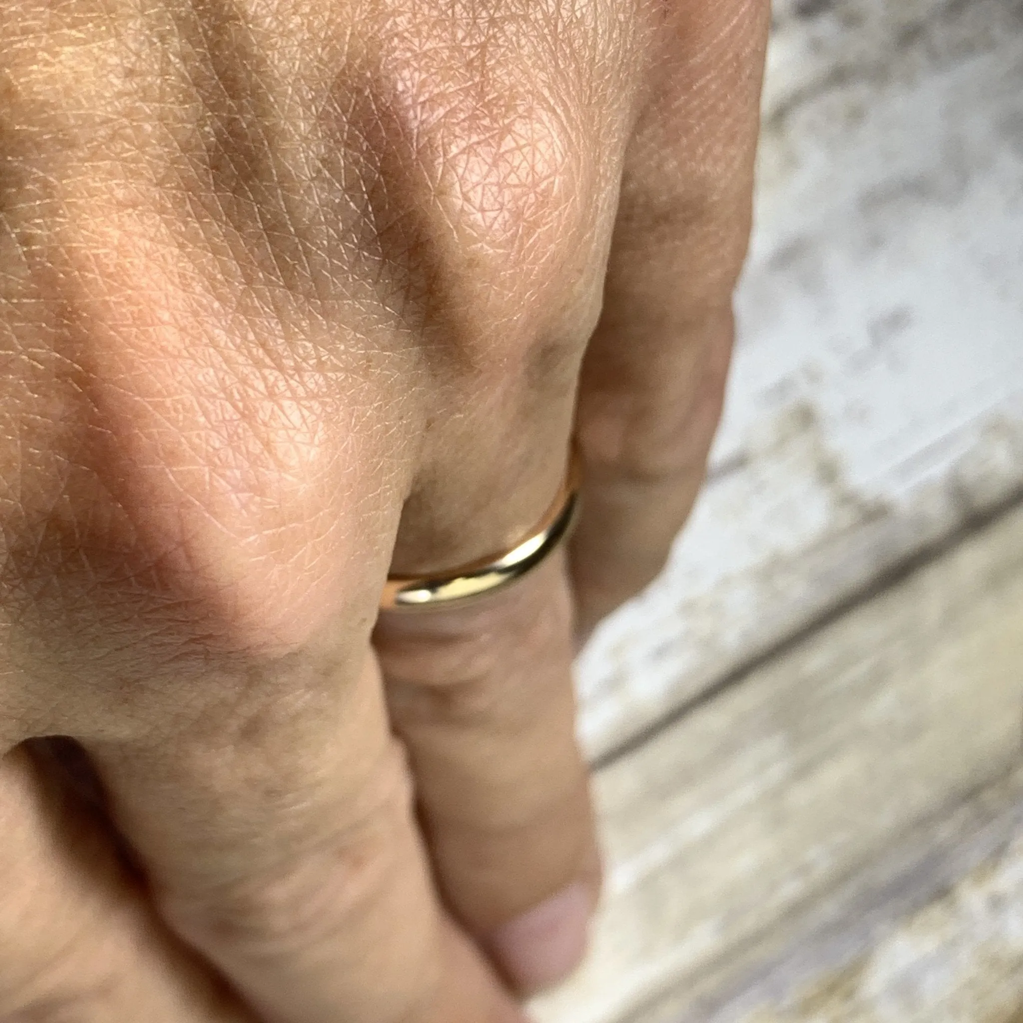 Rose Gold Wedding Band Circa 1977. Perfect Wedding Ring or Stacking Band. Full European Hallmark.