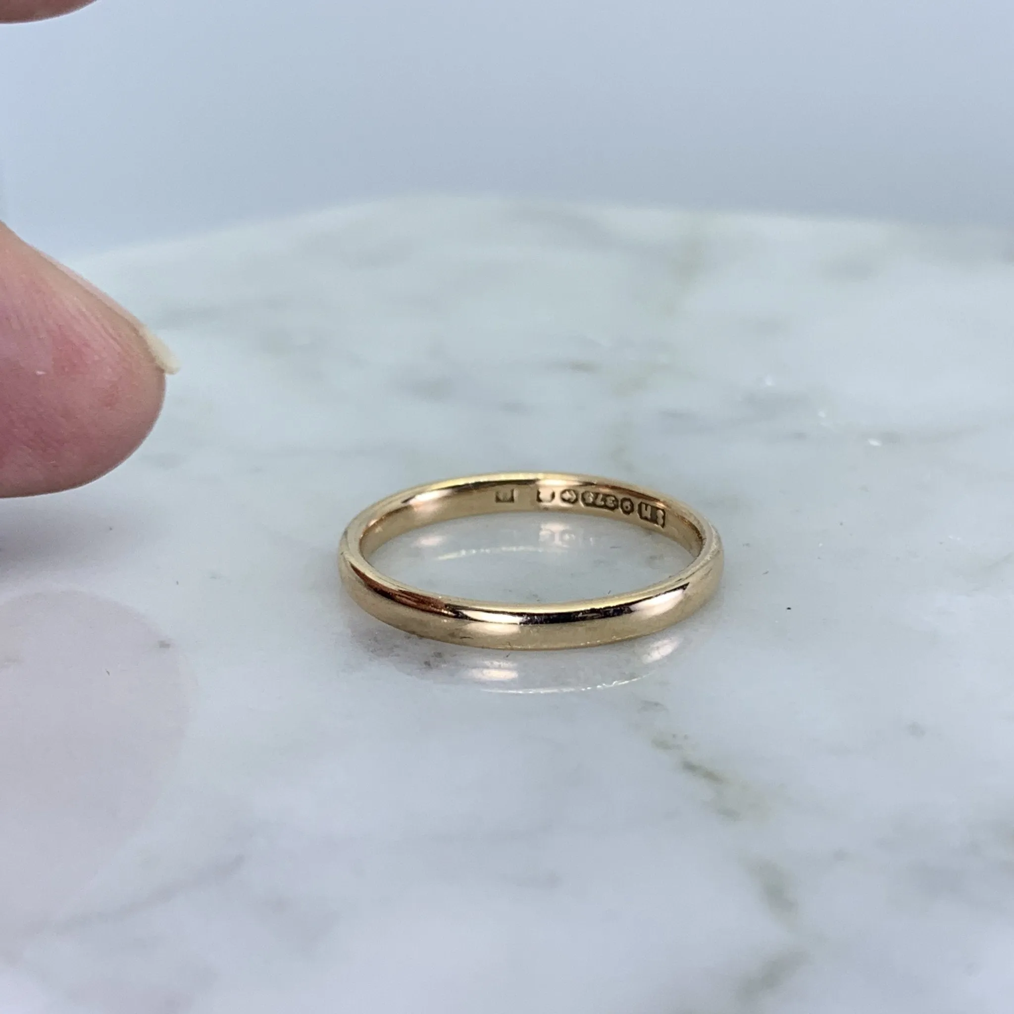 Rose Gold Wedding Band Circa 1977. Perfect Wedding Ring or Stacking Band. Full European Hallmark.