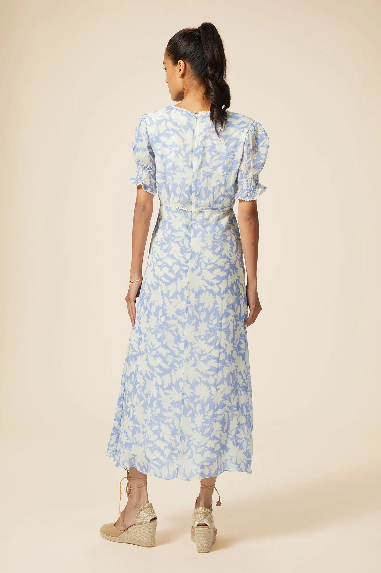 Sally Anne Tea Dress | Cornflower/Cream