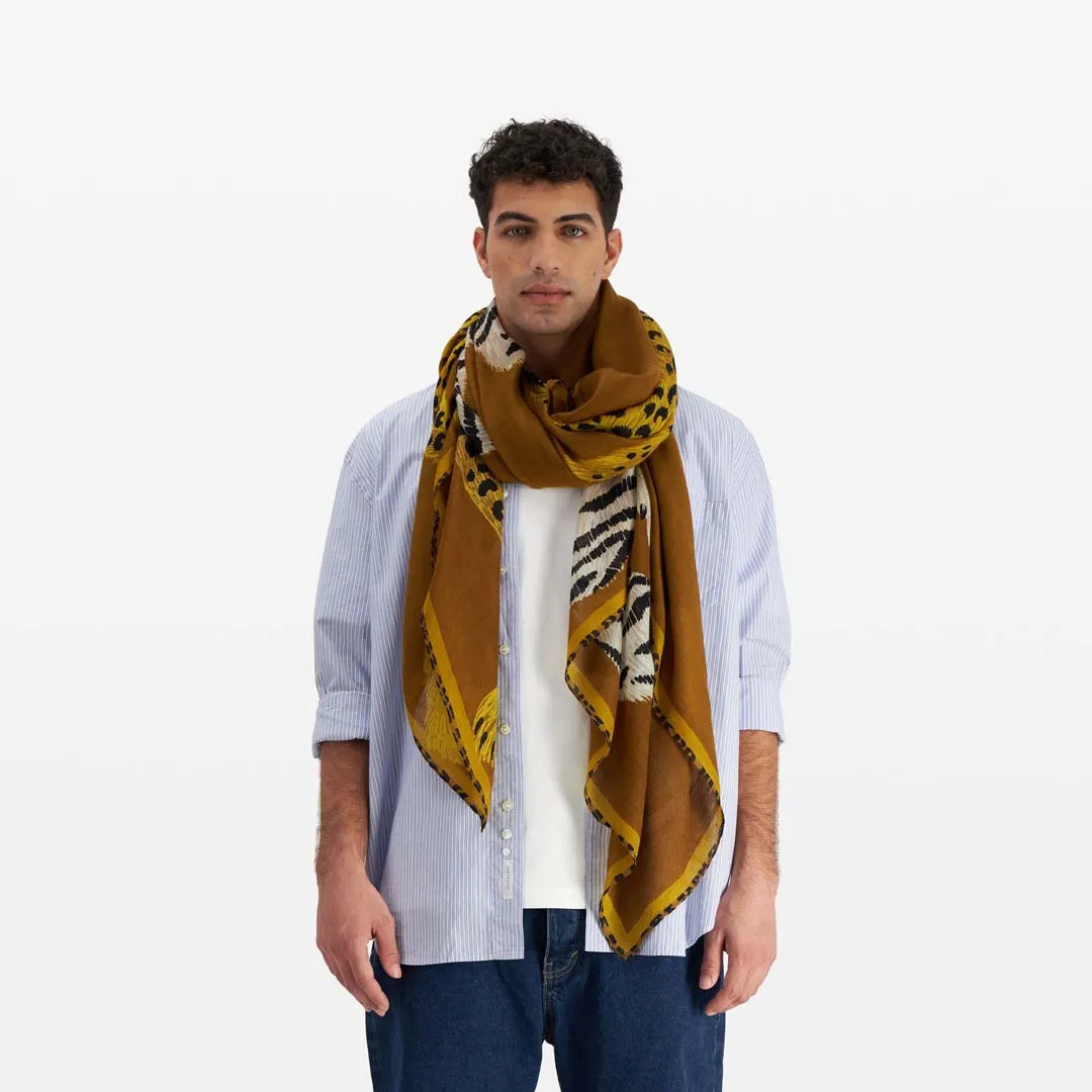 SCARF CHATOU GOLDEN BROWN