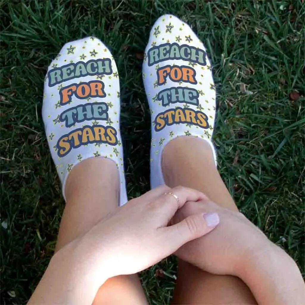 Self Motivation Socks - Reach for the Stars No Show Socks