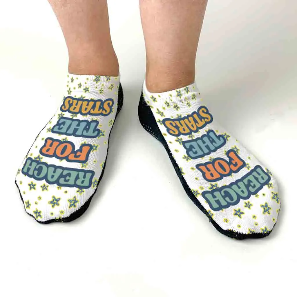 Self Motivation Socks - Reach for the Stars No Show Socks