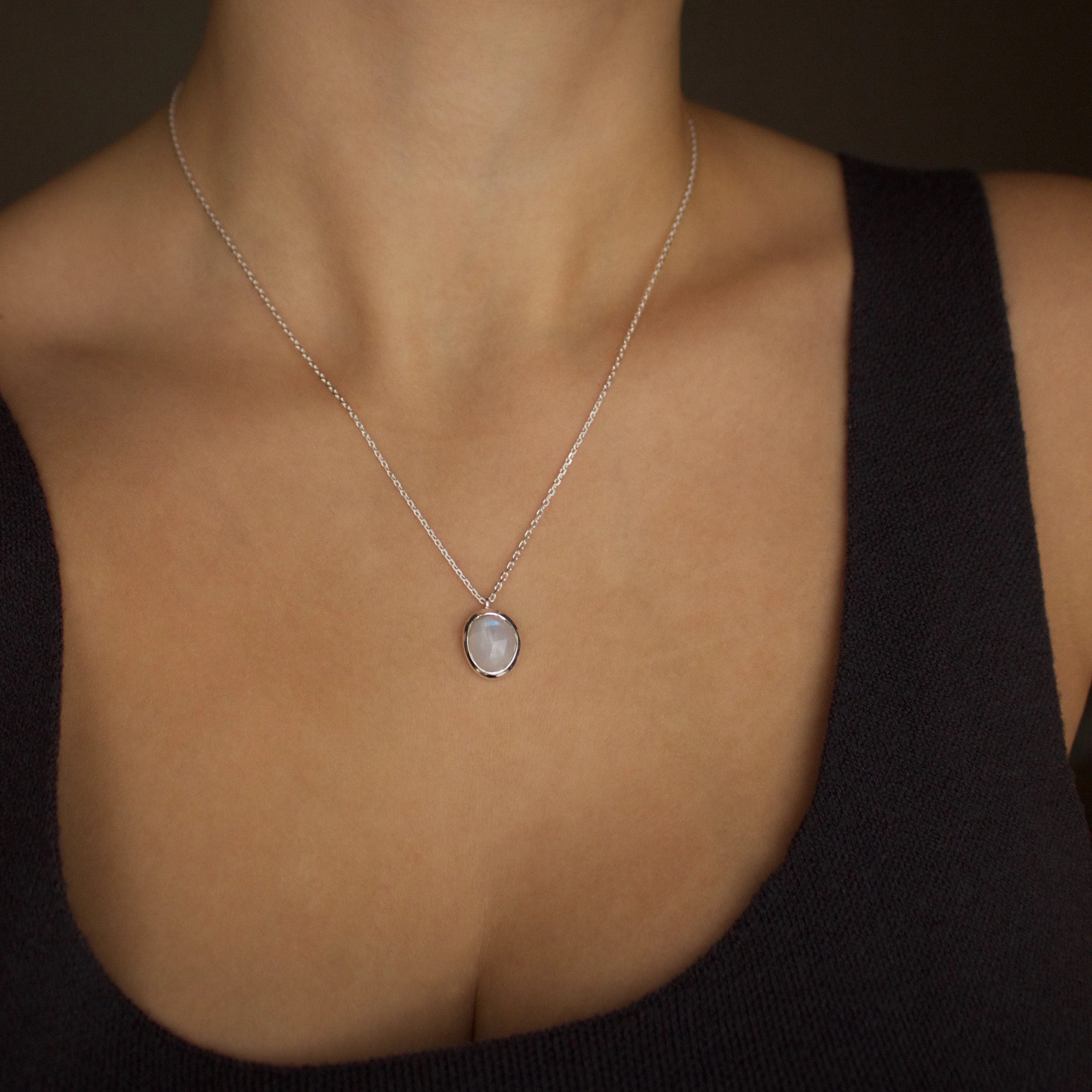 Semi Precious Moonstone Necklace