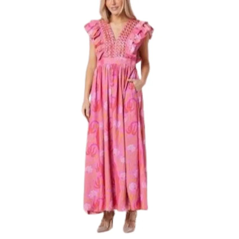 Sheridan French Stacey Dress - Fuchsia Botanical