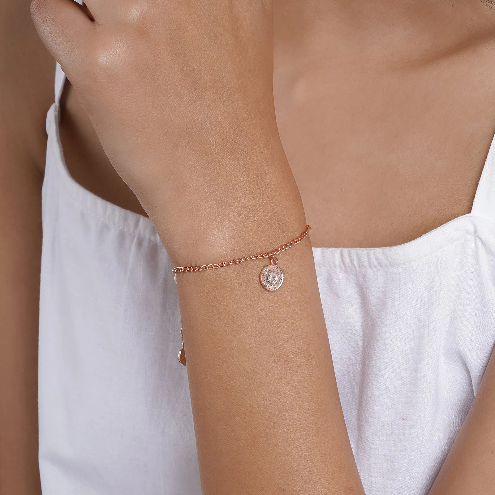 Shine Bright Rose Gold Bracelet Charm