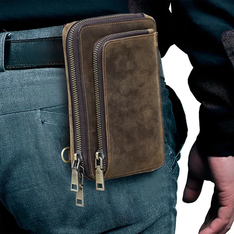 Small Crossbody Cell Phone Wallet Bag with Belt Buckle