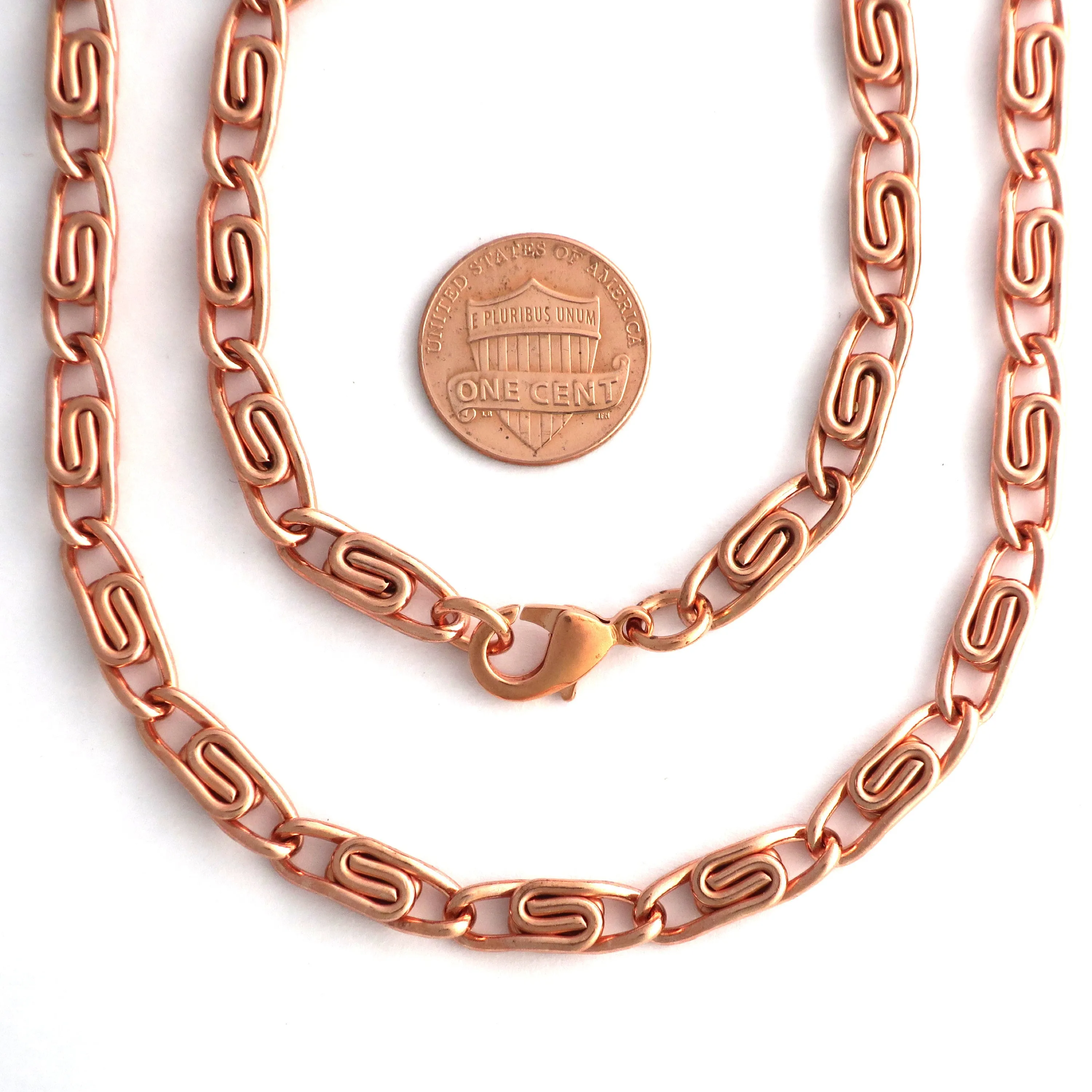 Solid Copper Necklace Chain Celtic Scroll Chain Necklace NC66 Medium 5mm Copper Necklace Celtic Copper Necklace 20 Inch Chain