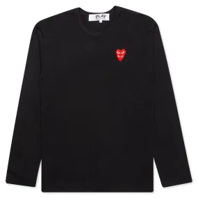 Stacked Heart L/S T-Shirt - Black