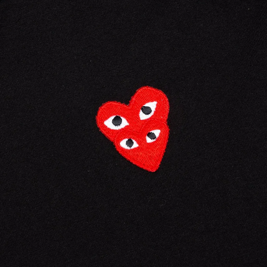 Stacked Heart L/S T-Shirt - Black