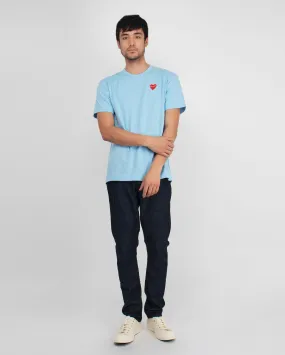 T272 RED HEART T-SHIRT / BLUE