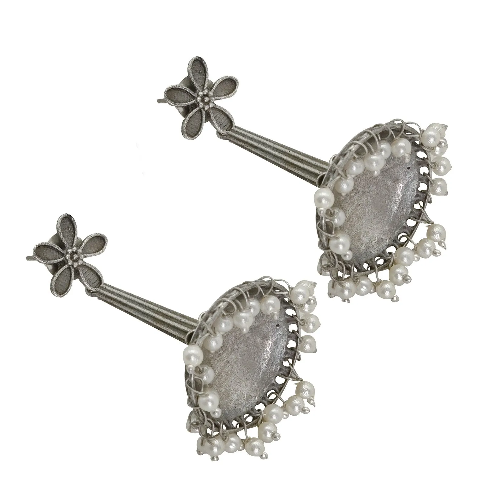 Teejh Kenisha Silver Oxidised Earrings