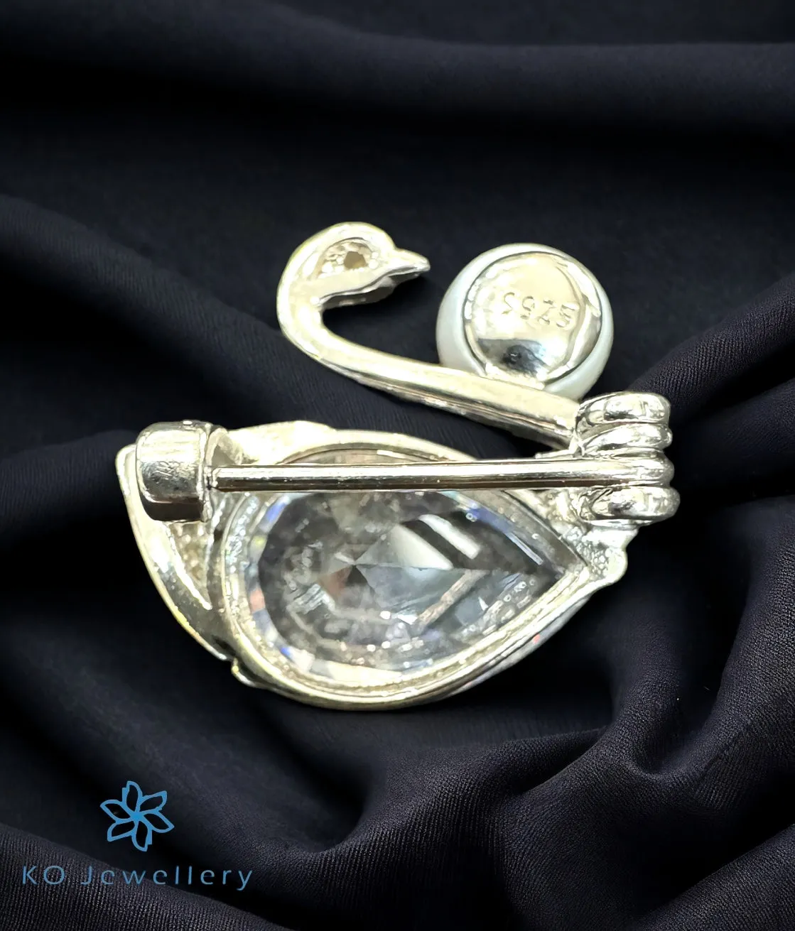 The Swan Silver Brooch