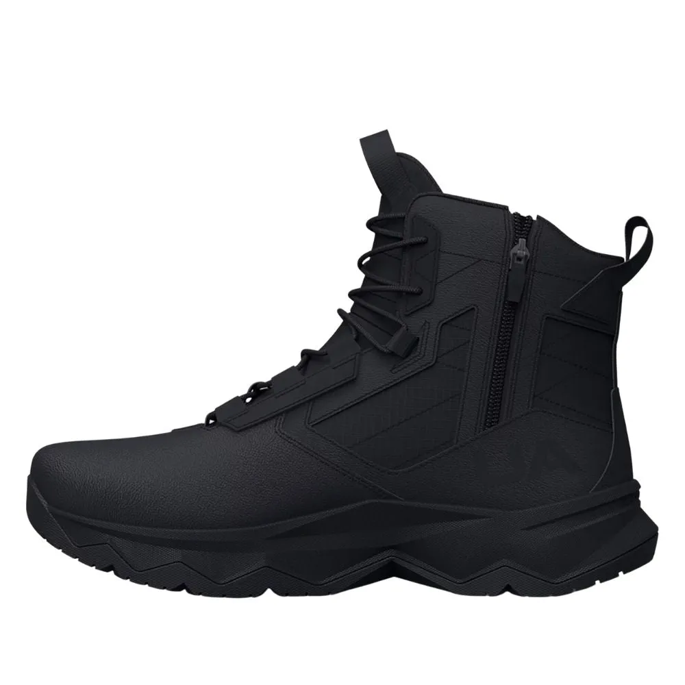 Under Armour Men's UA Stellar G2 6 Side Zip Tactical Boots - Black/Pitch Gray