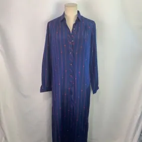 Vintage PierreBalmain blue red logo print shirt dress