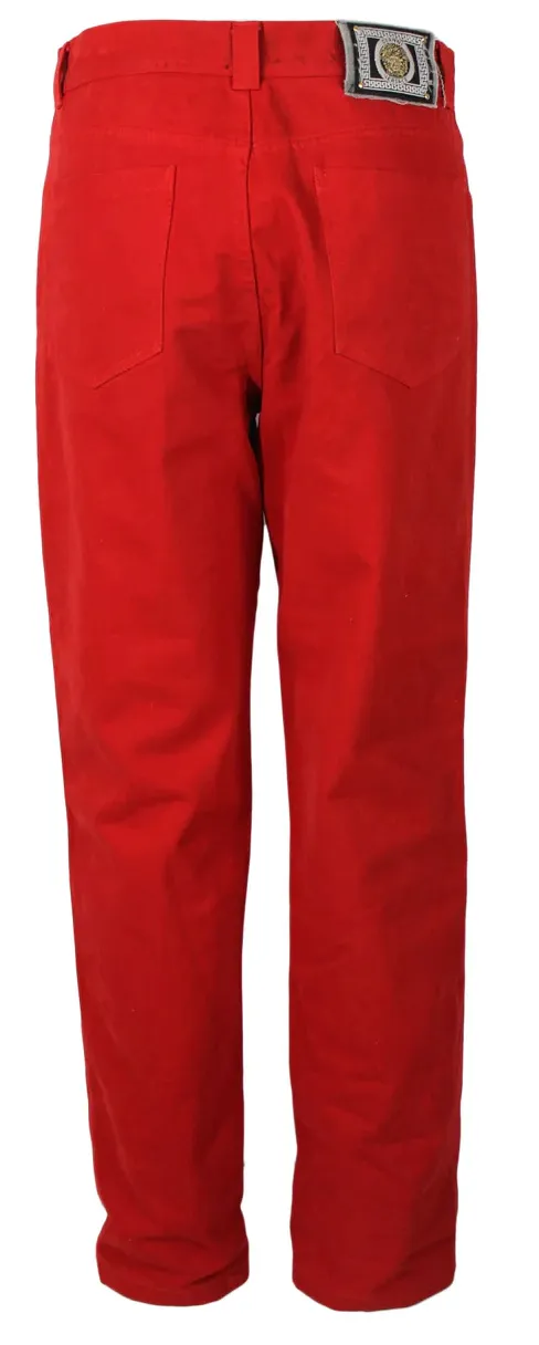 Vintage Versace Red Denim Pants | IT 48