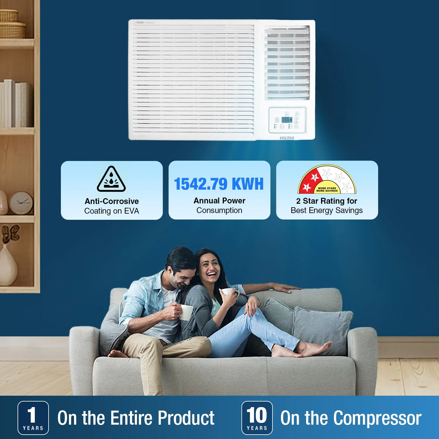 Voltas Fixed Speed Window AC, 2 Ton, 2 star - 242 Vectra Plus