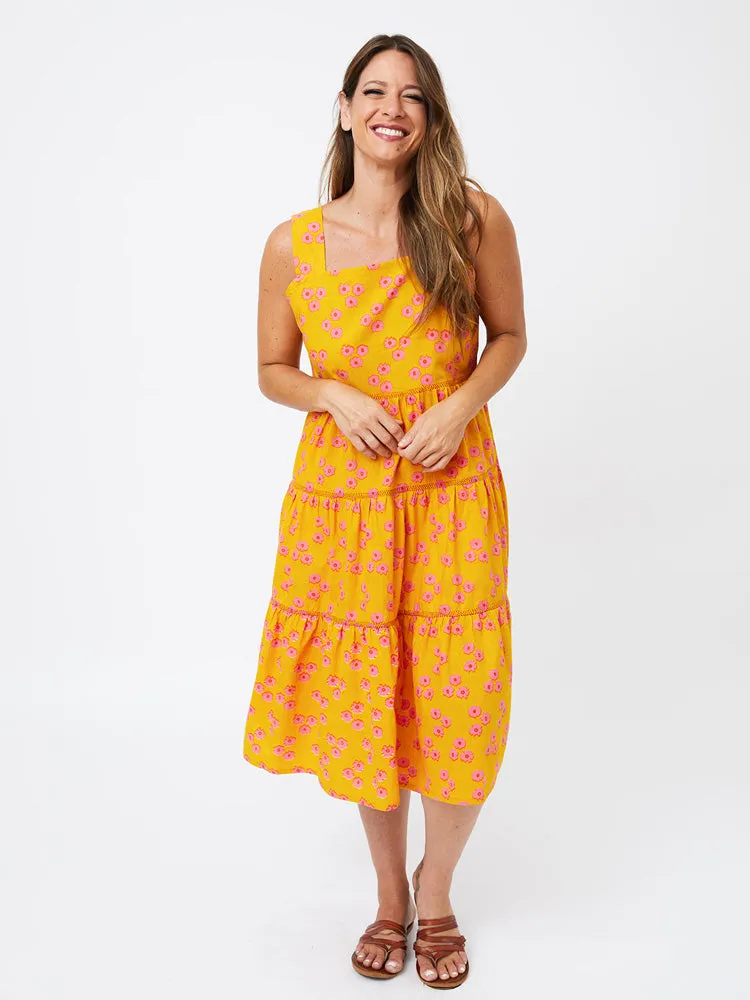 Willa Tiered Dress - Floral Trio Marmalade